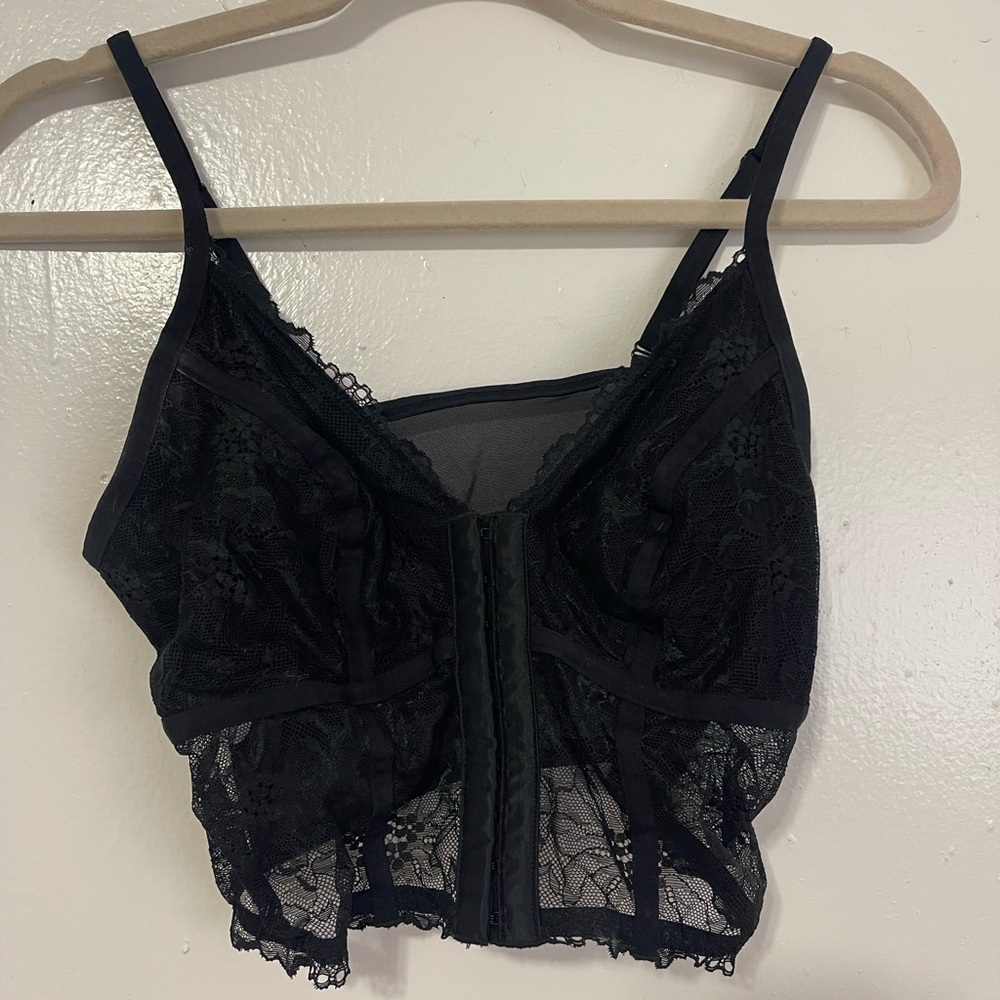 Colsie Black Lace Mesh Bra Intimates